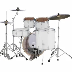 Pearl Export Standard 5-Piece Drum Set with Hardware Pure White