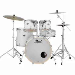 Pearl Export Standard 5-Piece Drum Set with Hardware Pure White