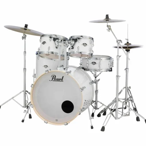 Pearl Export Standard 5-Piece Drum Set with Hardware Pure White