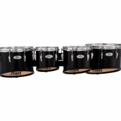 Pearl Finalist FMTB8023 Marching Tenor Set 8, 10, 12, 13 in. Midnight Black