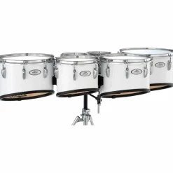 Pearl Finalist Marching Tenor Set 6, 6, 8, 10, 12, 13 in. Pure White