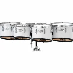 Pearl Finalist Marching Tenor Set 6, 6, 8, 10, 12, 13 in. Pure White