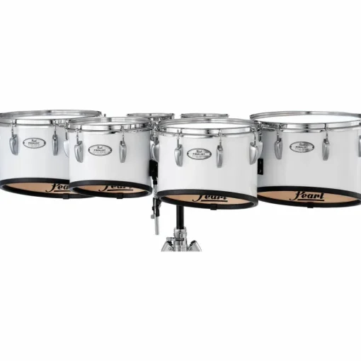 Pearl Finalist Marching Tenor Set 6, 6, 8, 10, 12, 13 in. Pure White