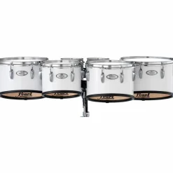 Pearl Finalist Marching Tenor Set 6, 6, 8, 10, 12, 13 in. Pure White