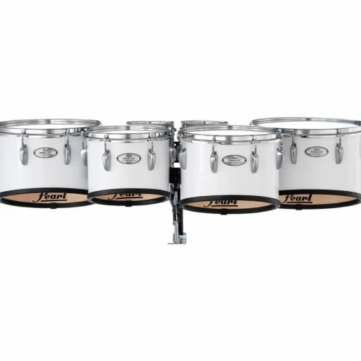 Pearl Finalist Marching Tenor Set 6, 6, 8, 10, 12, 13 in. Pure White