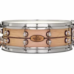 Pearl Music City Custom Solid Shell Snare Maple with Kingwood Center Inlay 14 x 5 in.