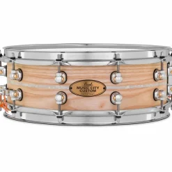 Pearl Music City Custom Solid Shell Snare Ash with Nicotine Marine Inlay 14 x 5 in.