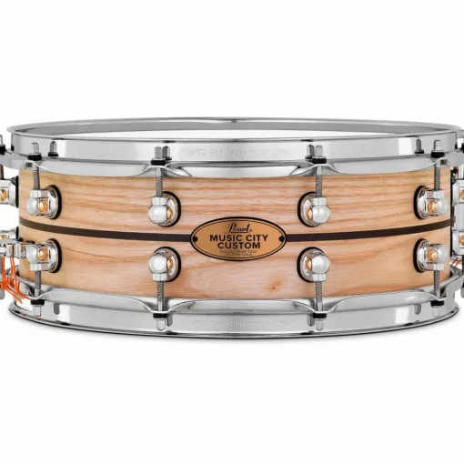 Pearl Music City Custom Solid Shell Snare Ash with Ebony Inlay 14 x 5 in.