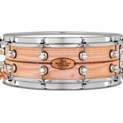 Pearl Music City Custom Solid Shell Snare Ash with Boxwood-Rose Inlay 14 x 5 in.