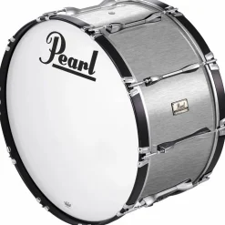 Pearl 24x14 Championship Series Marching Bass Drum Brushed Silver