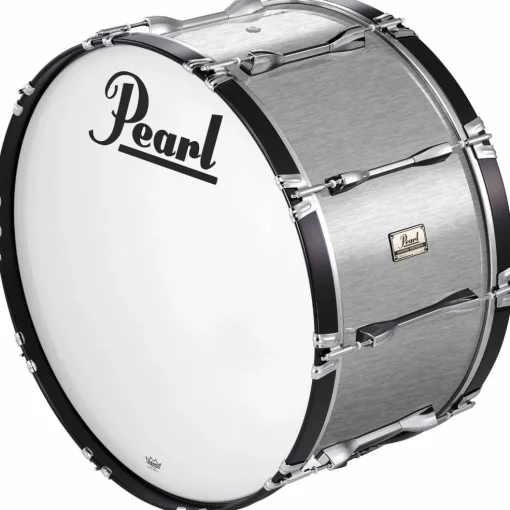 Pearl 24x14 Championship Series Marching Bass Drum Brushed Silver