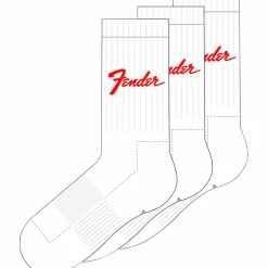 Perri's Fender Classic Crew Socks White/Red