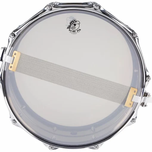 Pork Pie Big Black Brass Snare Drum With Tube Lugs and Chrome Hardware With SKB Case