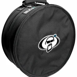 Pork Pie Big Black Brass Snare Drum With Tube Lugs and Chrome Hardware With Protection Racket Case