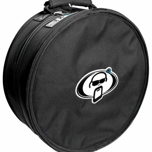 Pork Pie Big Black Brass Snare Drum With Tube Lugs and Chrome Hardware With Protection Racket Case
