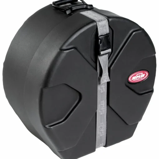 Pork Pie Big Black Brass Snare Drum With Tube Lugs and Chrome Hardware With SKB Case
