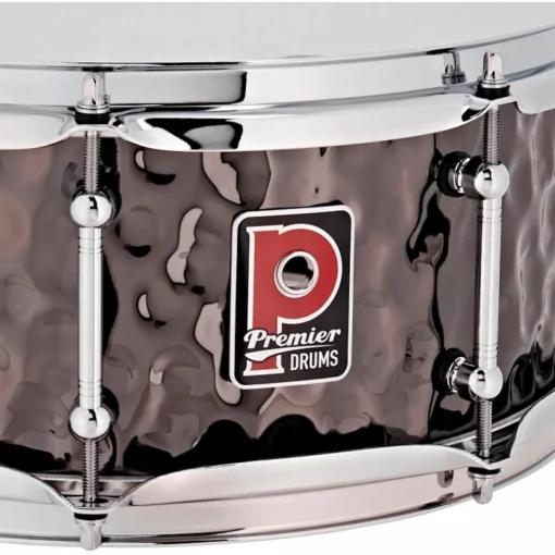 Premier Beatmaker Hammered Brass Snare Drum 13 x 5.5 in. Black Chrome