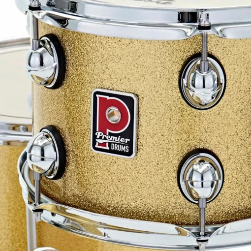 Premier Genista Heritage Birch 3-Piece Shell Pack With 18" Bass Drum Gold Sparkle