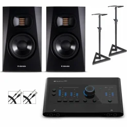 PreSonus Quantum ES4 Audio Interface with Adam Audio T Series Studio Monitor Pair (Cables & Stands Included) T5