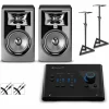 PreSonus Quantum ES2 Audio Interface With JBL 3 Series Studio Monitor Pair (Cables & Stands Included) 305MKII