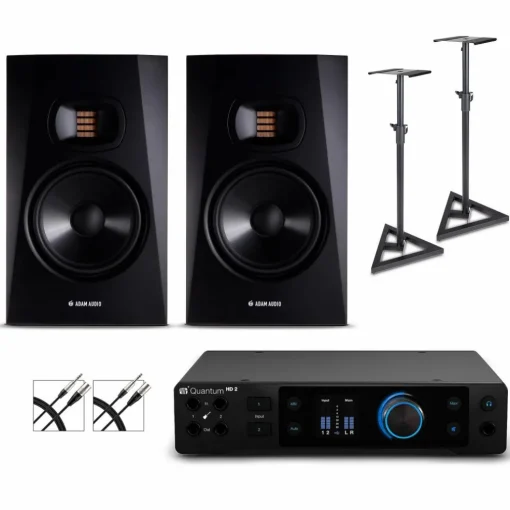 PreSonus Quantum HD2 Audio Interface with Adam Audio T Series Studio Monitor Pair (Cables & Stands Included) T7