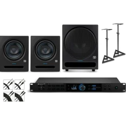 PreSonus Quantum HD8 Audio Interface with Eris Pro 2nd Gen Studio Monitor Pair & Pro SUB10 (Stands & Cables Included) Pro8
