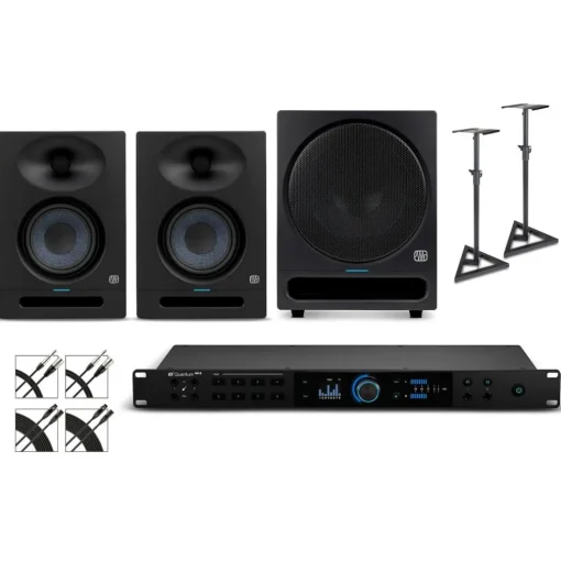 PreSonus Quantum HD8 Audio Interface with Eris 2nd Gen 5" Studio Monitor Pair & SUB10 (Stands & Cables Included)