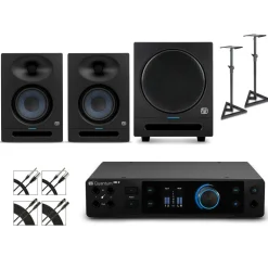 PreSonus Quantum HD2 Audio Interface with Eris 2nd Gen Studio Monitor Pair & SUB8BT (Cables & Stands Included)