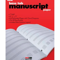 Proline Bass Tab Blank Manuscript Paper
