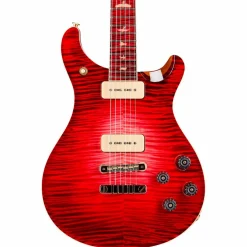 PRS Private Stock McCarty 594 with P90s Curly Maple Top African Ribbon Mahogany Back Stained Curly Maple Fretboard with Pattern Vintage Neck Electric Guitar Blood Red Glow