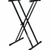 Quik-Lok Double Braced Keyboard Stand