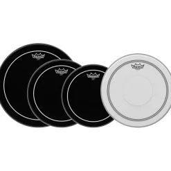 Remo Ebony Pinstripe Standard Pro Pack With Free 14" Coated Pinstripe Snare Drum Head