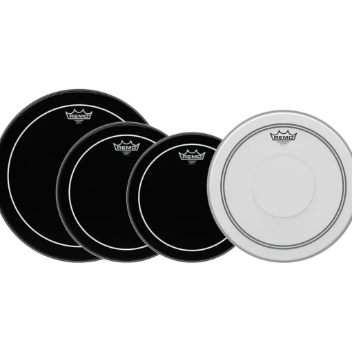 Remo Ebony Pinstripe Standard Pro Pack With Free 14" Coated Pinstripe Snare Drum Head