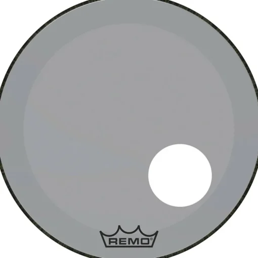 Remo Powerstroke P3 Colortone Smoke Resonant Bass Drum Head With 5" Offset Hole 22 in.