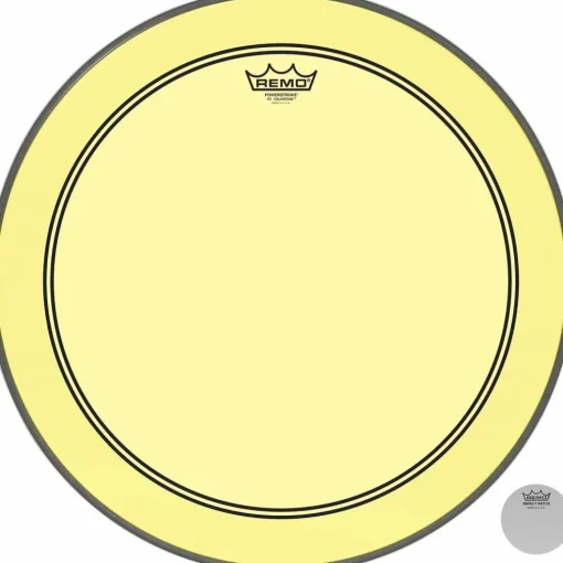 Remo Powerstroke P3 Colortone Yellow Bass Drum Head 20 in.