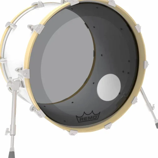 Remo Powerstroke P3 Colortone Smoke Resonant Bass Drum Head With 5" Offset Hole 22 in.