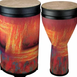 Remo Versa Djembe and Tubano Drum Nested Pack Sedona Orange