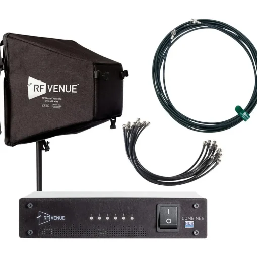 RF Venue COMBINE6HDR With CP Beam Antenna & Cable Black