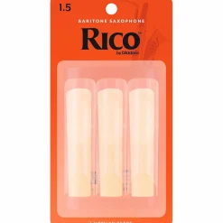 Rico Baritone Saxophone Reeds, Box of 3 Strength 1.5 Box of 3