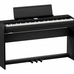 Roland FP-E50 Digital Piano With Matching Stand and Triple Pedal Black