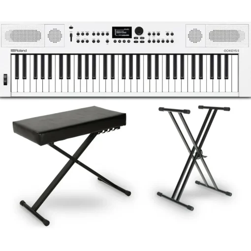 Roland GO:KEYS5 Music Creation Keyboard Essentials Bundle White