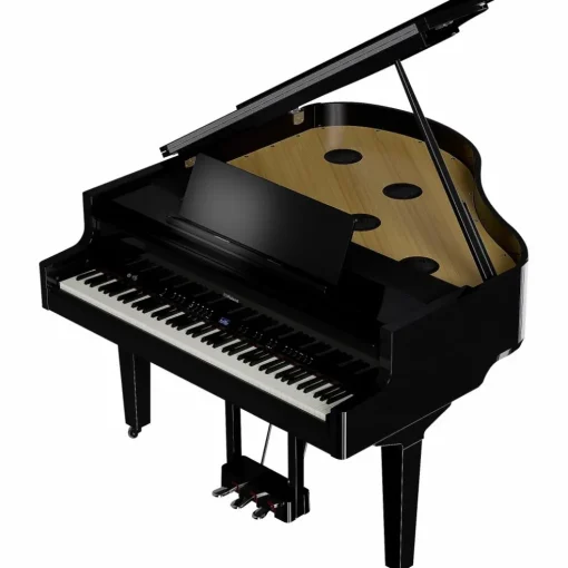 Roland GP-9M Digital Grand Piano With Moving Keys and Bench Polished Ebony