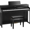 Roland HP702 Digital Upright Piano With Bench Charcoal Black