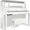 Roland LX708 Premium Digital Upright Piano With Bench Polished White