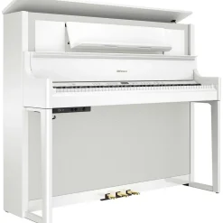 Roland LX708 Premium Digital Upright Piano With Bench Polished White