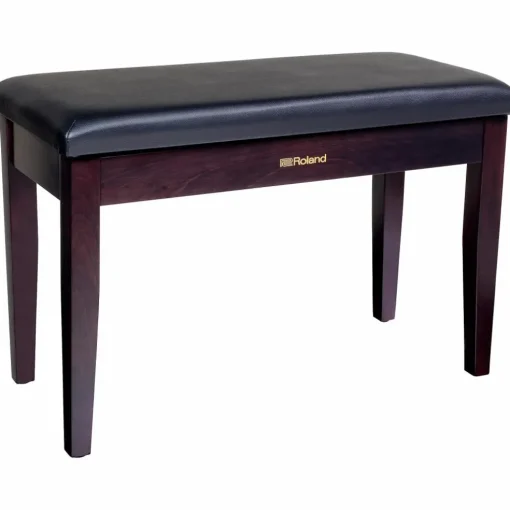 Roland RPB-D100-US Piano Bench, Duet Size, Vinyl Seat, Music Compartment Rosewood