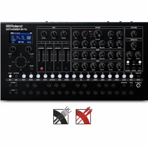 Roland SH-4d Compact Desktop Synthesizer With MIDI and Audio Cables
