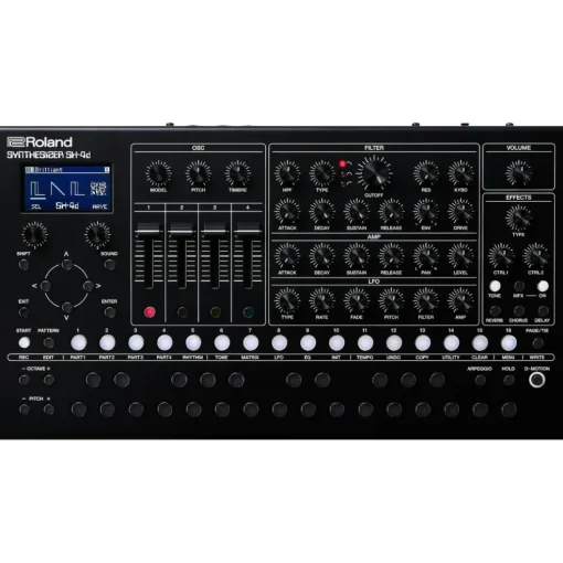 Roland SH-4d Compact Desktop Synthesizer With MIDI and Audio Cables