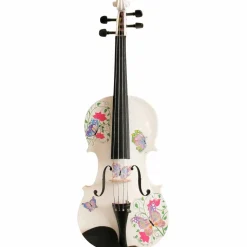 Rozanna's Violins Butterfly Dream White Glitter Series Violin Outfit 4/4