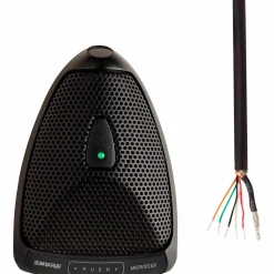 Shure MX392BE Condenser Boundary Microphone, Built-in Preamp, Attached 12' Unterminated Bottom-exit Cable (Supercardioid)
